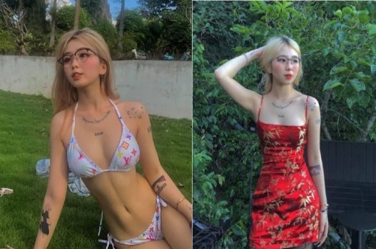 Красивая девушка любит играть в тени со своими лучшими друзьями